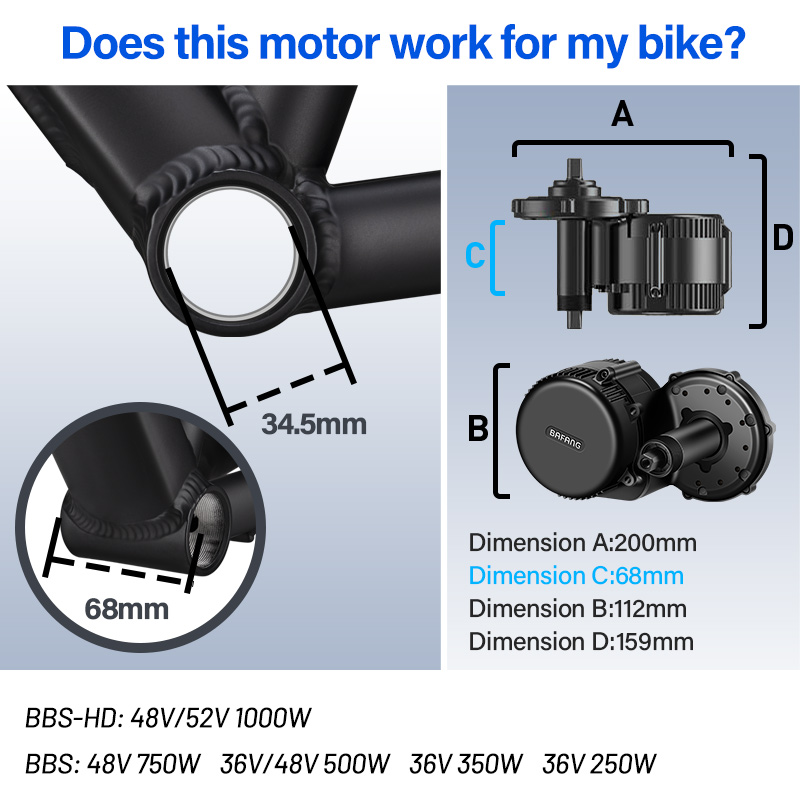BAFANG BBSHD BBS01 BBS02B BBS0 - Bafang Bbs02B 48V 750W Mid Drive Kit avis et prix