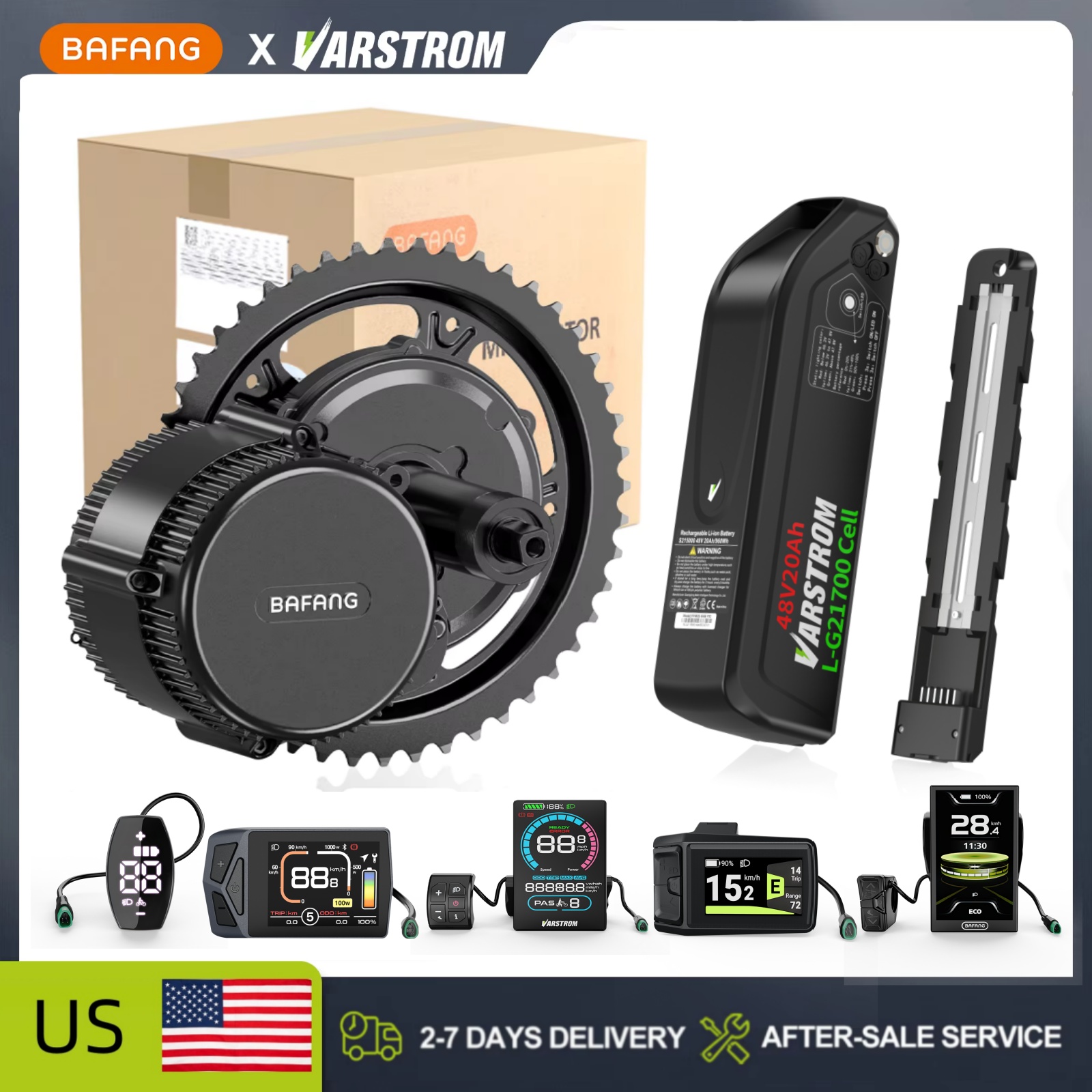 [Stock US] Kits de conversion  - Bafang Bbs02B 48V 750W Mid Drive Kit avis et prix